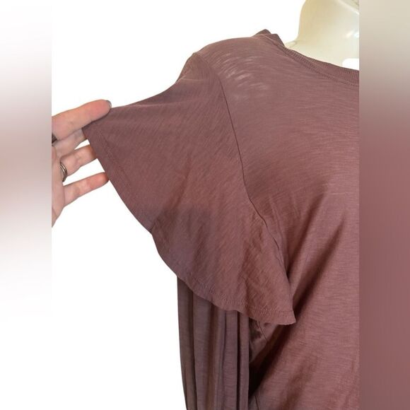 Nation LTD Pima Cotton Ruffle Smocked Sleeve Top - Picture 4 of 8